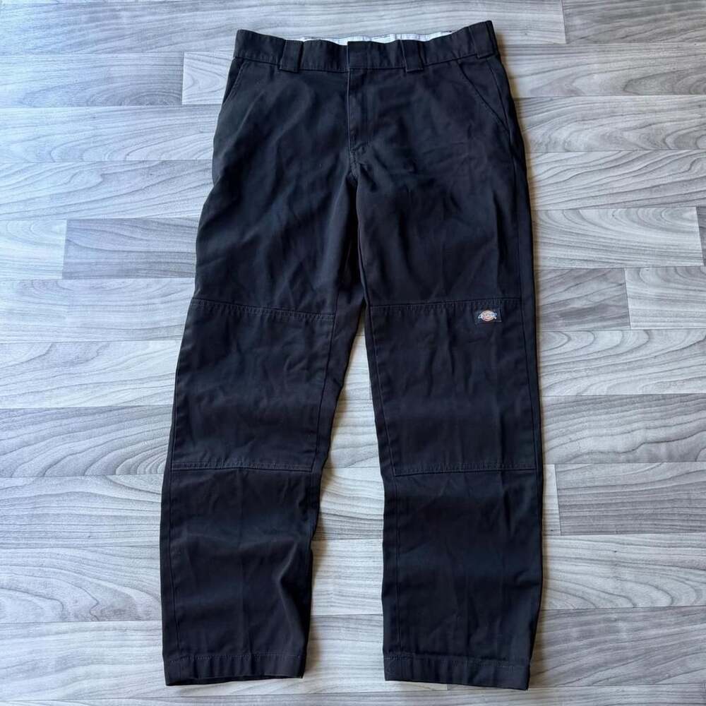 Dickies Double Knee Work Pants Size 34x32 Black Utility Chinos